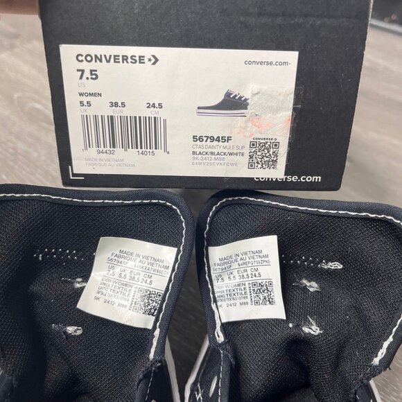 Converse Chuck Taylor All Star Dainty Mule Slip Black Sz 7.5 - Picture 11 of 11